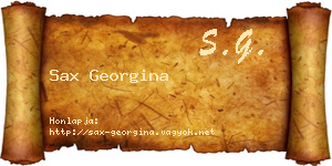 Sax Georgina névjegykártya