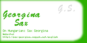georgina sax business card